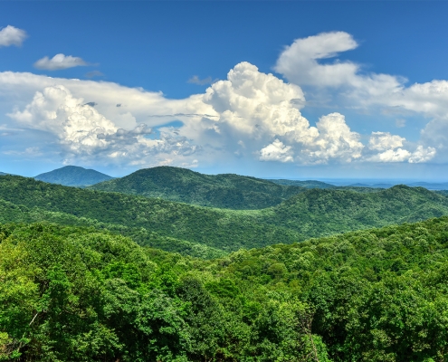 mountains and sky